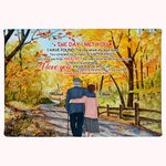 Personalized I Love You Forever and Always Fallen Leaves Old Couple Poster Frameless Painting Valentine's Day Wall Art Print