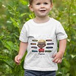 Personalised Girl Boy Headshot Tag Wall Sign Childlike Elements Kid T-shirt School Season  Daily Wear
