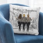 Personalized Mother and Daughter from the Start The Paris Tower Throw Pillow Cover Mother's Day Gift Sofa Decor