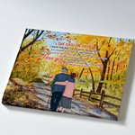 Personalized I Love You Forever and Always Fallen Leaves Old Couple Poster Frameless Painting Valentine's Day Wall Art Print