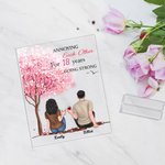 Personalised Couple Sitting Under Tree Flower Annoying Each Other Acrylic Plaque Girlfriend Gifts House Decorations