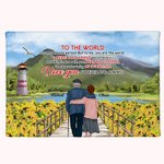 Personalized I Love You Partner Couple to the World Sunflower Poster Frameless Painting Valentine's Day Birthday Home Decoration