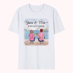 Personalizzato Tu e io giovane coppia Gradient Snow T-shirt Compleanno usura quotidiana