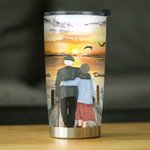 Personalized Lives Together the Things We Possessed Sunset 20 oz Tumbler for Hot and Cold Drinks Christmas Anniversary Gift