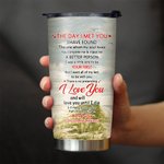 Personalized I Love You When I Met You Old Couple Walk Seaside 20oz Tumbler Christmas Birthday Valentine's Day Daily Use