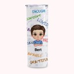 Récompense personnalisée Les enfants encouragent la rentrée scolaire Doodle Science et technologie Elem Straight Skinny Tumbler Anniversaries Bot à ea
