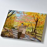 Henkilökohtainen My Love Partners to the World Fallen Leaves Poster Kehyksetön maalaus Syntymäpäivä Wall Decor