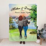 Manta personalizada Madre e hija unidas para siempre Regalo para el Día de la Madre Día de Acción de Gracias