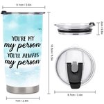 Personalizzato Besties Sitting By The Lake Bird You're My Person 20oz Tumbler Best Friend Gift Regalo di amicizia