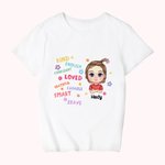 Personlig Flicka Pojke Första skoldagen Skylt Tillbaka till skolan Gåva Barn T-shirt Examen Daglig klädsel