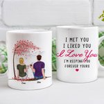 Personalized I Met You I Liked You I Love You Couple Celebration White Ceramic Mug Couple Gift