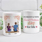 Personalised Husband and Wife Couple Cheers Love White Ceramic Mug Couple Gift 11oz or 15oz