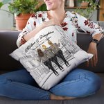 Personlig mor och dotter för evigt länkade tillsammans Paris Tower Throw Pillow Cover Bästa present till mamma soffa dekor