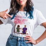 Personalized Eternal Love Young Couple Tree T-shirt Anniversary