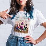 Camiseta personalizada Besties Sitting On The Wooden Bridge You're My Person Regalo para viaje de Besties