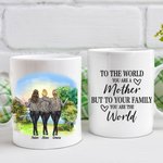 Personalized To The World You Are A Mother White Ceramic Mug Mothers Day Gifts Coffee Mug for Office and Home