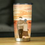 Personalizzato Fall in Love with Each Other Old Couple Sunset 20oz Tumbler Compleanno Uso quotidiano