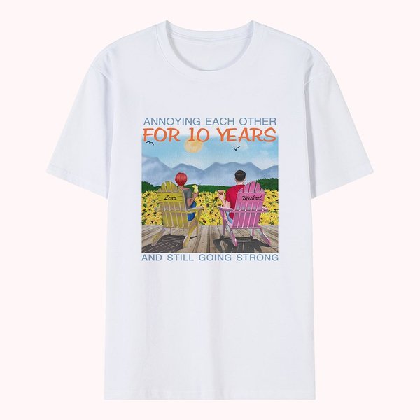 Personalized Annoying Each Other For Years and Still Going Strong Sunflower T-shirt for Couple
