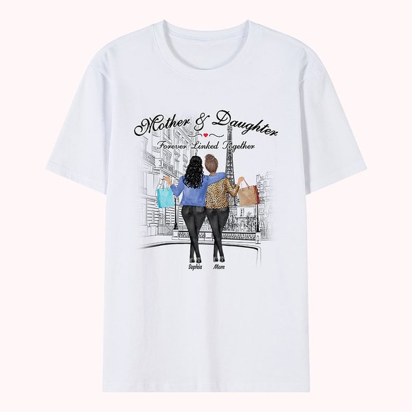 Spersonalizowana koszulka Forever Mother And Daughter Love Never Separates Chat