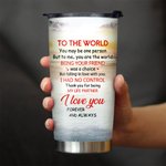 Personalized I Love You to the World Sunset Love Couple 20oz Tumbler for Hot and Cold Drinks Valentine's Day Anniversary