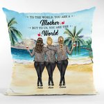 Personnalisé au monde vous êtes une mère mais pour nous vous êtes le monde jeter taie d'oreiller meilleur cadeau pour la décoration de la chambre 