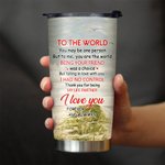 Personalized I Love You You Are the World Seagull Accompany 20oz Tumbler Birthday Christmas Anniversary Daily Use