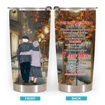 Personalised Old Couple Eternal Love Touching Words  Fall Leaves 20oz Tumbler Valentine's Day for Hot and Cold Drinks