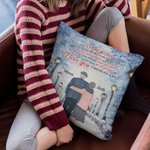 Personalized To The World You May be One Person Couple Throw Pillow Cover Valentine's Day Gift Bedroom Decor