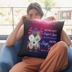Personalized We're Sage and Hood Besties Best Friends at Bar Throw Pillow Cover Friendship Gift Bedroom Decor