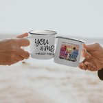 Personalized Beach Sunset Seagull Couple You and Me We Got This Enamel Mug with Handle Birthday Valentine's Day