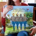 Personnalisé l'amour entre une mère et sa fille est pour toujours au bord du lac Vew jeter taie d'oreiller meilleur cadeau pour la décoration 