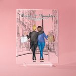 Décoration de Bureau Plaque Personnalisée avec Image Mère et Fille Cadeau Anniversaire Fête pour Femme
