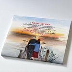 Personalized I Love You Forever Old Couple Sunset Poster Frameless Painting Christmas Valentine's Day Birthday Room Decoration