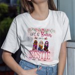 Personalised You're My Person Best Friends Drink Flowers T-shirt Gift for Best Friend Travel Best Friend Gift