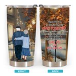Personnalisé Vieux Couple Confession Sincère Accompagner Les Feuilles D'automne 20oz Tumbler Anniversaire Usage Quotidien