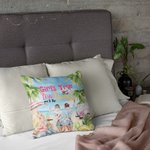 Personnalisé filles voyage Love You à la plage et dos jeter taie d'oreiller Bestie cadeau pour femmes canapé décor