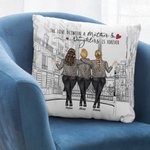 Personalised  Forever Love Mother and Daughters Shopping Day Throw Pillow Cover Sofa Decor