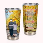 Personalised I Love You the Day I Met You Autumn Walk Slowly 20oz Tumbler Valentine's Day Birthday Daily Use