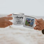 Personalized Annoying Each Other Snow Mountain Couple Enamel Mug Valentine's Day Strong and Durable