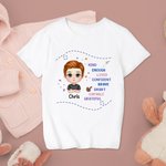 Personalised Back to School Gift Student Girl Boy with Drawing Board Elements Kid T-shirt School Season