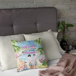 Personalised Not Sisters By Blood But Sisters by Heart Best Friends on Beach Throw Pillow Cover Gift for Friend for Living Room