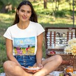 Personalized Sunflower Summer Vacation Couple Travel T-shirt for Birthday Anniversary Gift