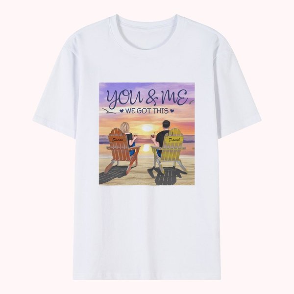 Personalized You and Me We Got This Couple Sunset Travel T-shirt