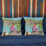Personalisierte Liebeserklärung Lyrik Poesie I Love You Lakeside Holiday Throw Pillow Cover Valentinstagsgeschenk für Wohnzimmer