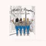 Personalized Mother and Daughter Forever Linked Together Acrylic Plaque Mother's Day Acrylic Decoration