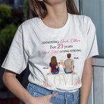 Spersonalizowana para Wieczna miłość Kwiatowa koszulka Urodziny Podstawowa koszulka unisex
