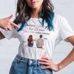 Spersonalizowana para Wieczna miłość Kwiatowa koszulka Urodziny Podstawowa koszulka unisex