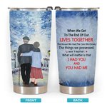 Personnalisé Old Couple Life Companion Winter Snow 20oz Tumbler Valentine's Day Daily Use
