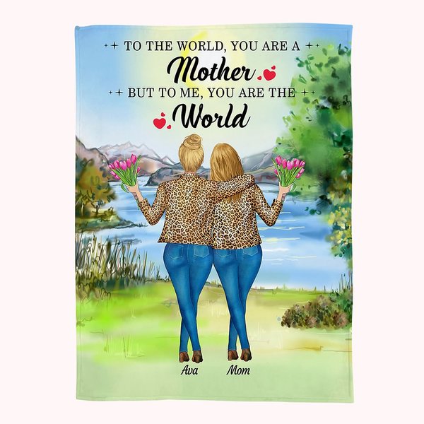 Couverture personnalisée Tu es la meilleure maman du monde pour moi Super douce Fête de la femme Fête des mères pour elle
