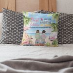 Personalised Best Bitches Keeping Each Other Sane Best Friends Beach View Throw Pillow Cover Gift for Friend for Living Room